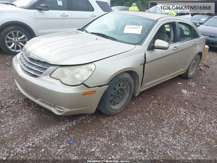 2007 Chrysler Sebring VIN: 1C3LC46K67N516868 Lot: 42594517