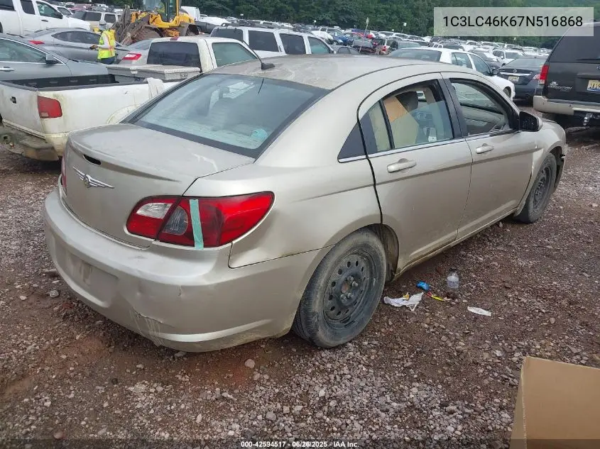 2007 Chrysler Sebring VIN: 1C3LC46K67N516868 Lot: 42594517
