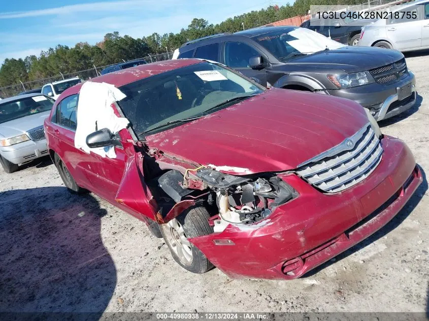 2008 Chrysler Sebring Lx VIN: 1C3LC46K28N218755 Lot: 40980938