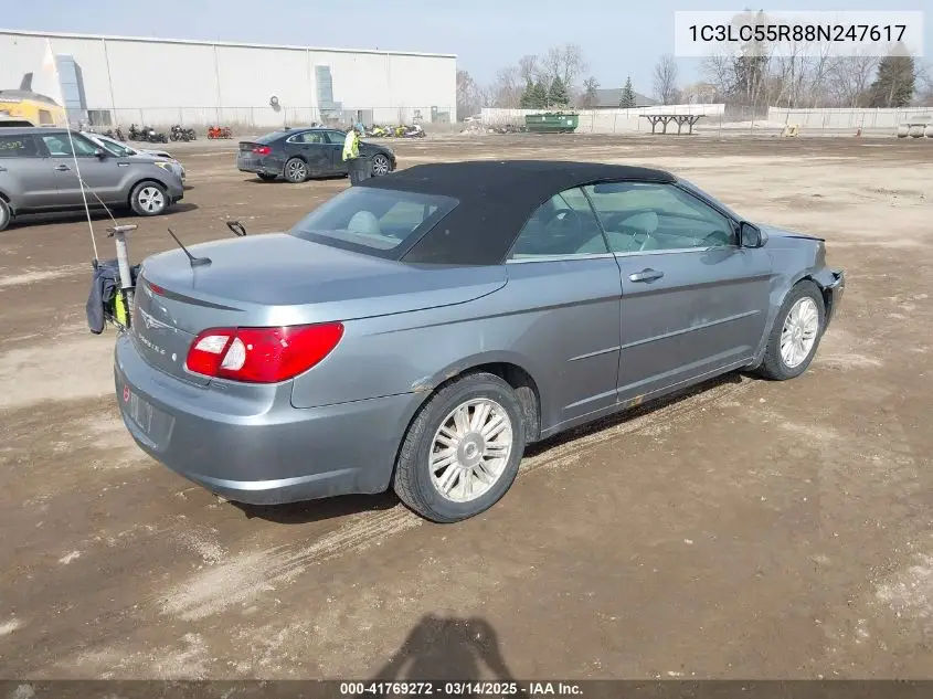 2008 Chrysler Sebring Touring VIN: 1C3LC55R88N247617 Lot: 41769272