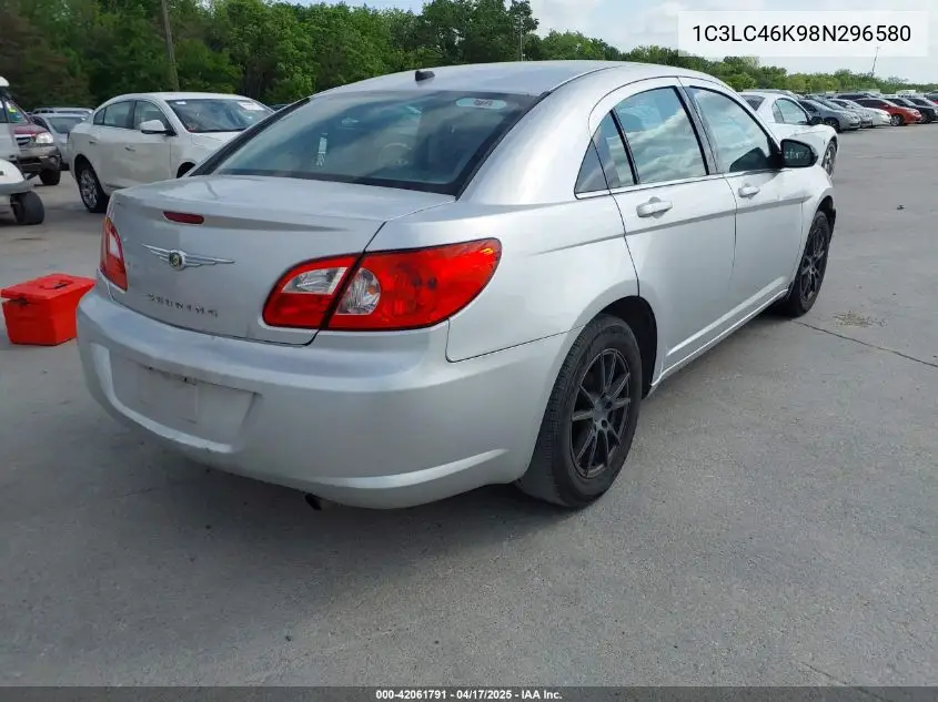 2008 Chrysler Sebring Lx VIN: 1C3LC46K98N296580 Lot: 42061791