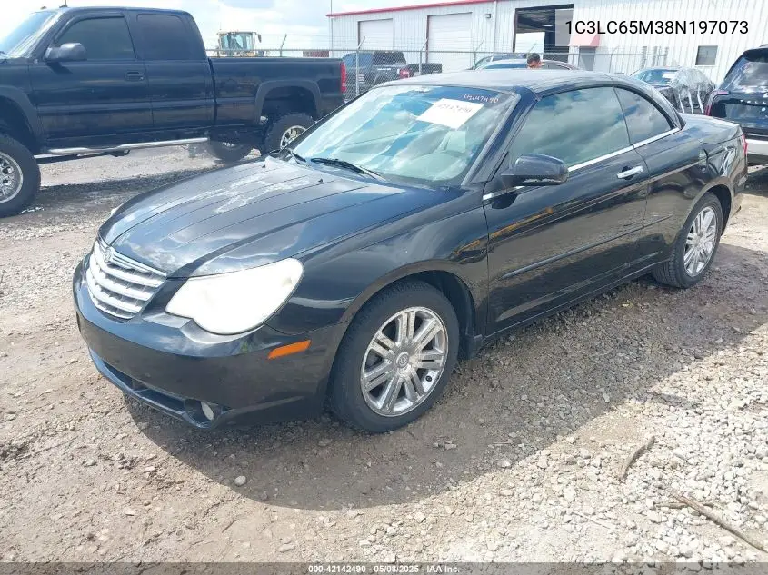 2008 Chrysler Sebring Limited VIN: 1C3LC65M38N197073 Lot: 42142490