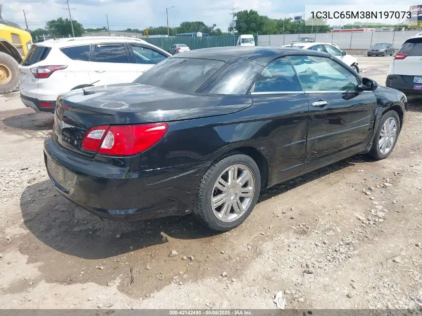 2008 Chrysler Sebring Limited VIN: 1C3LC65M38N197073 Lot: 42142490
