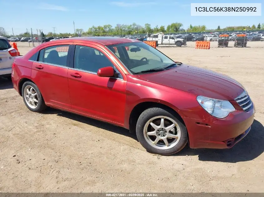 2008 Chrysler Sebring Touring VIN: 1C3LC56K38N250992 Lot: 42172651