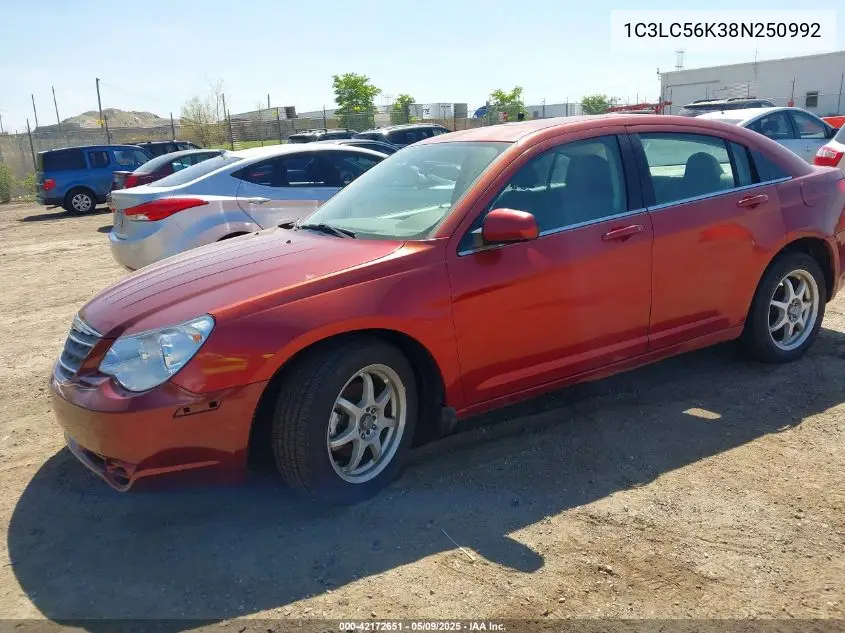 2008 Chrysler Sebring Touring VIN: 1C3LC56K38N250992 Lot: 42172651