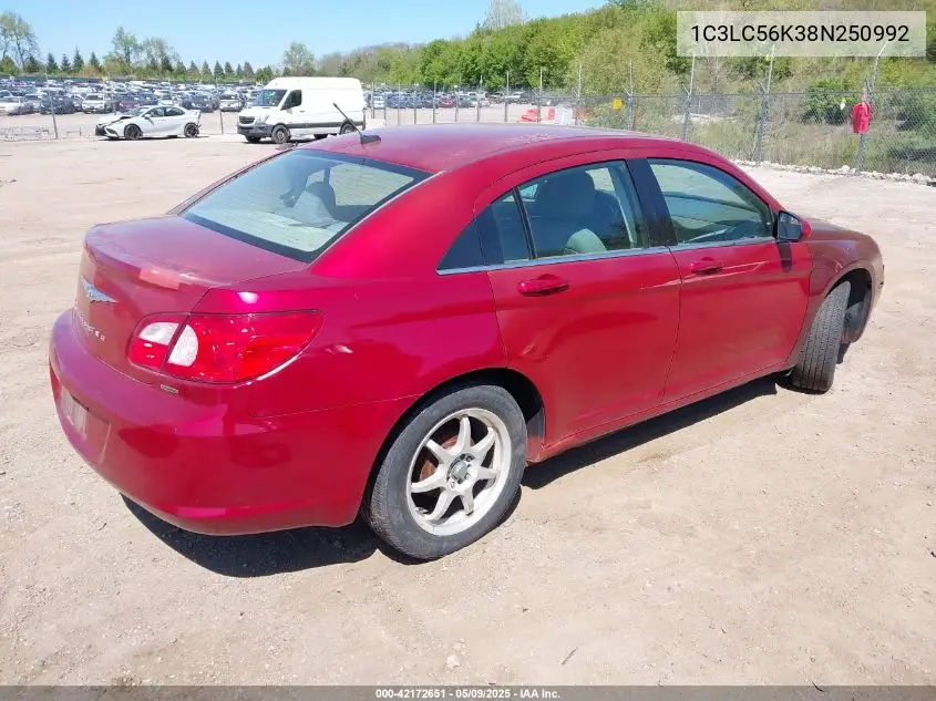 2008 Chrysler Sebring Touring VIN: 1C3LC56K38N250992 Lot: 42172651