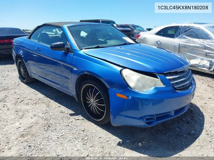 2008 Chrysler Sebring Lx VIN: 1C3LC45KX8N180208 Lot: 42191780
