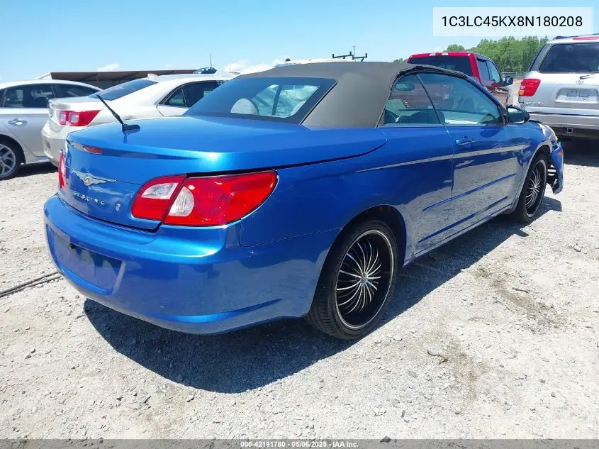 2008 Chrysler Sebring Lx VIN: 1C3LC45KX8N180208 Lot: 42191780