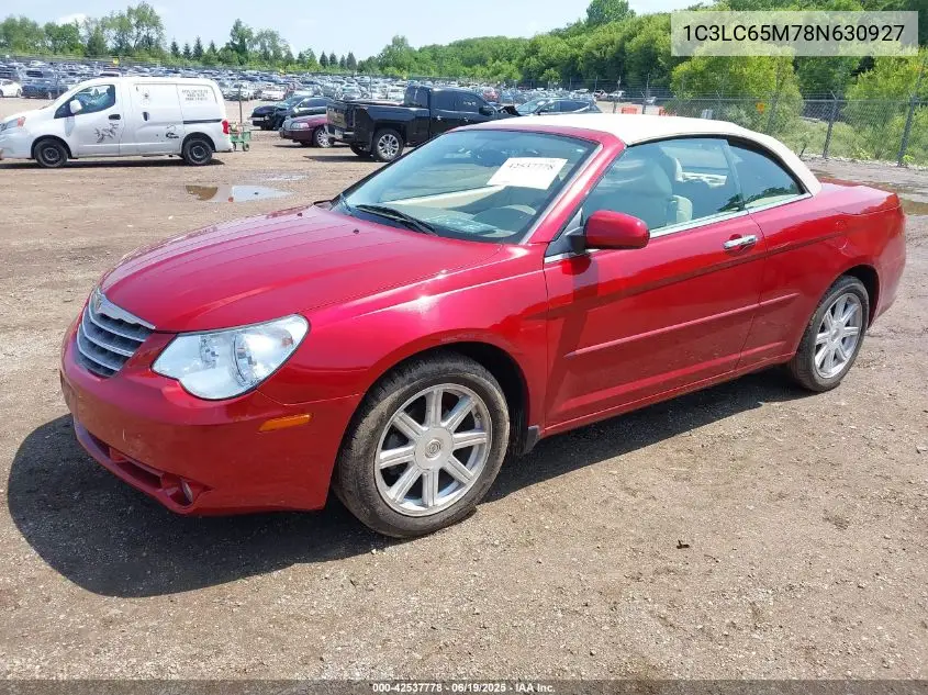 2008 Chrysler Sebring Limited VIN: 1C3LC65M78N630927 Lot: 42537778