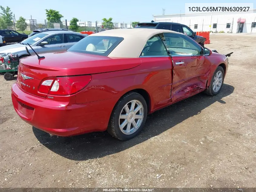 2008 Chrysler Sebring Limited VIN: 1C3LC65M78N630927 Lot: 42537778