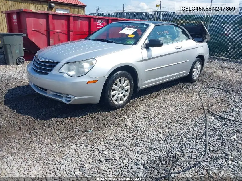 2008 Chrysler Sebring Lx VIN: 1C3LC45K68N247869 Lot: 42539954