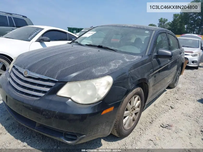 2008 Chrysler Sebring Lx VIN: 1C3LC46KX8N204800 Lot: 42588758