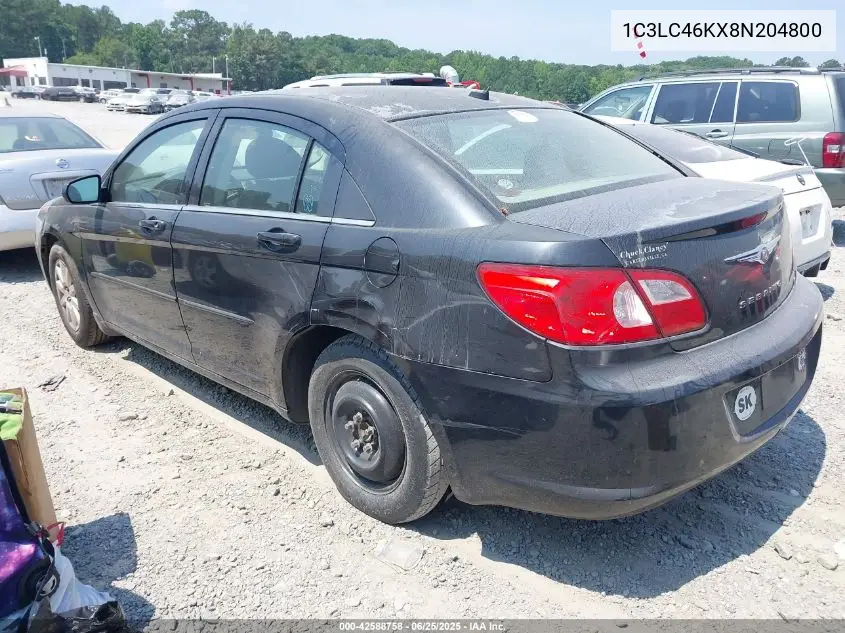 2008 Chrysler Sebring Lx VIN: 1C3LC46KX8N204800 Lot: 42588758