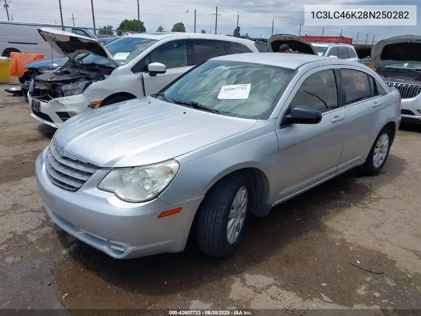 2008 Chrysler Sebring Lx VIN: 1C3LC46K28N250282 Lot: 42607733
