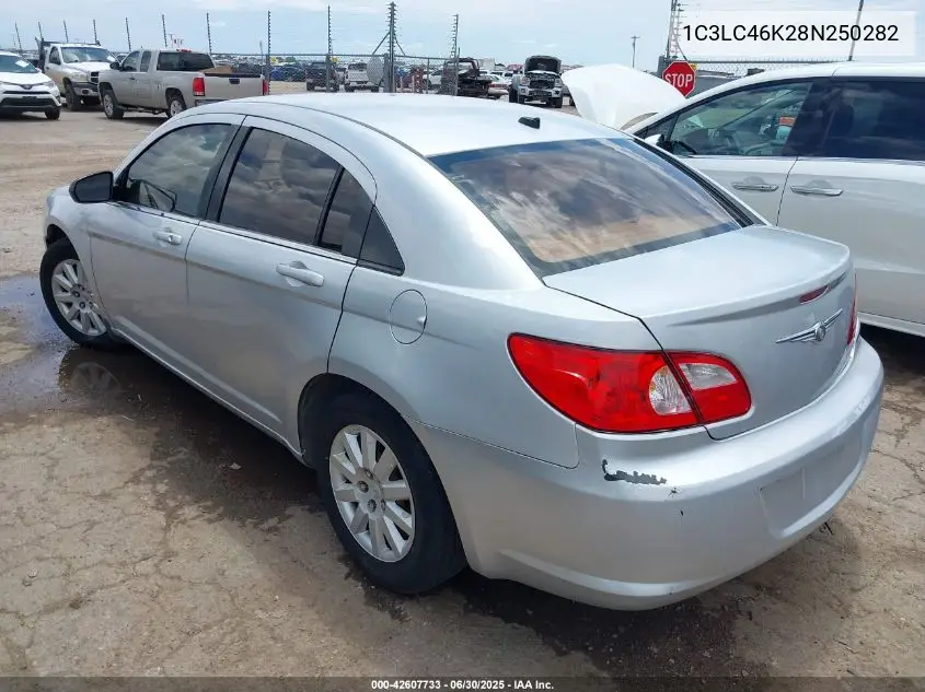 2008 Chrysler Sebring Lx VIN: 1C3LC46K28N250282 Lot: 42607733