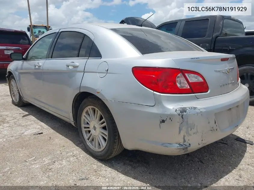 2008 Chrysler Sebring Touring VIN: 1C3LC56K78N191929 Lot: 42620297