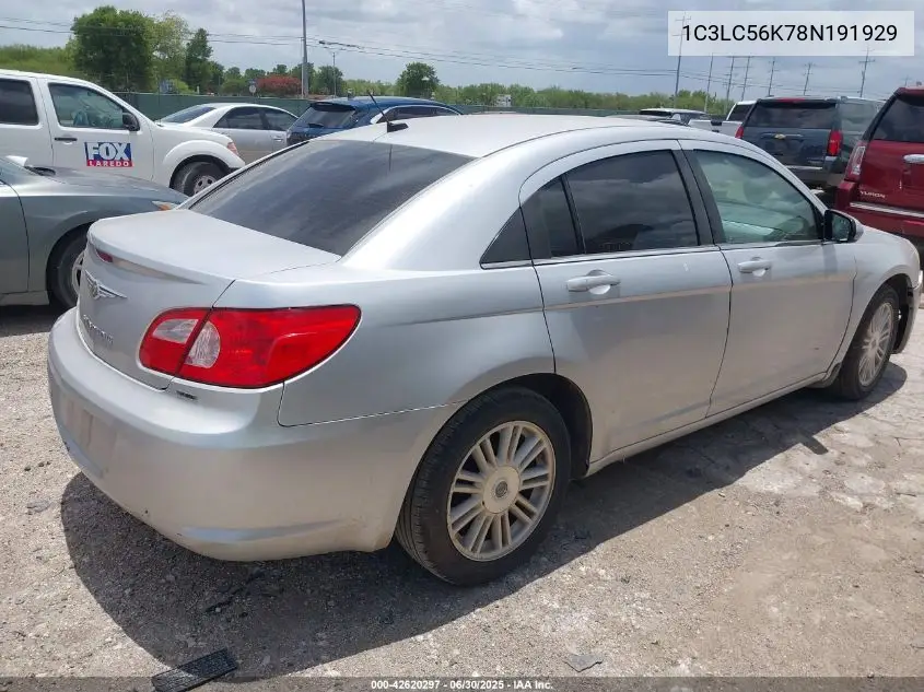 2008 Chrysler Sebring Touring VIN: 1C3LC56K78N191929 Lot: 42620297