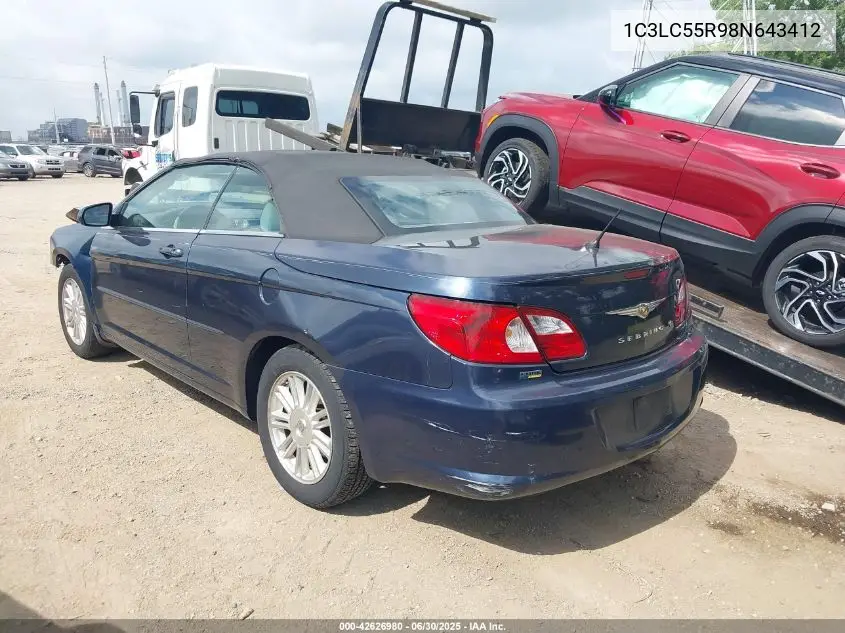 2008 Chrysler Sebring Touring VIN: 1C3LC55R98N643412 Lot: 42626980