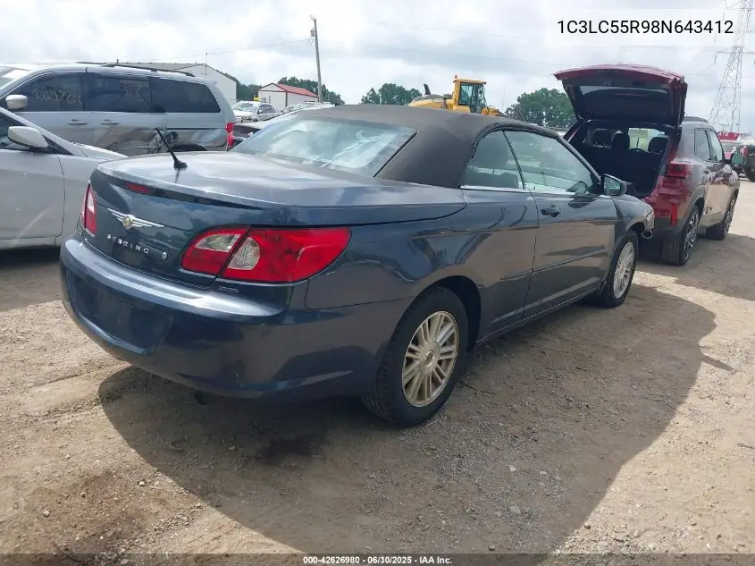 2008 Chrysler Sebring Touring VIN: 1C3LC55R98N643412 Lot: 42626980