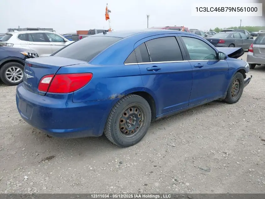 2009 Chrysler Sebring Lx VIN: 1C3LC46B79N561000 Lot: 12311034