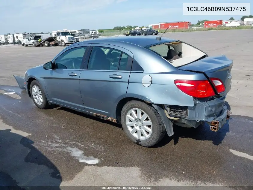 2009 Chrysler Sebring Lx VIN: 1C3LC46B09N537475 Lot: 42523615