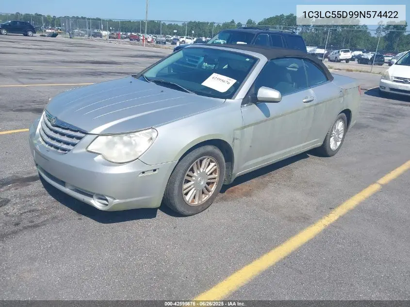 2009 Chrysler Sebring Touring VIN: 1C3LC55D99N574422 Lot: 42595676