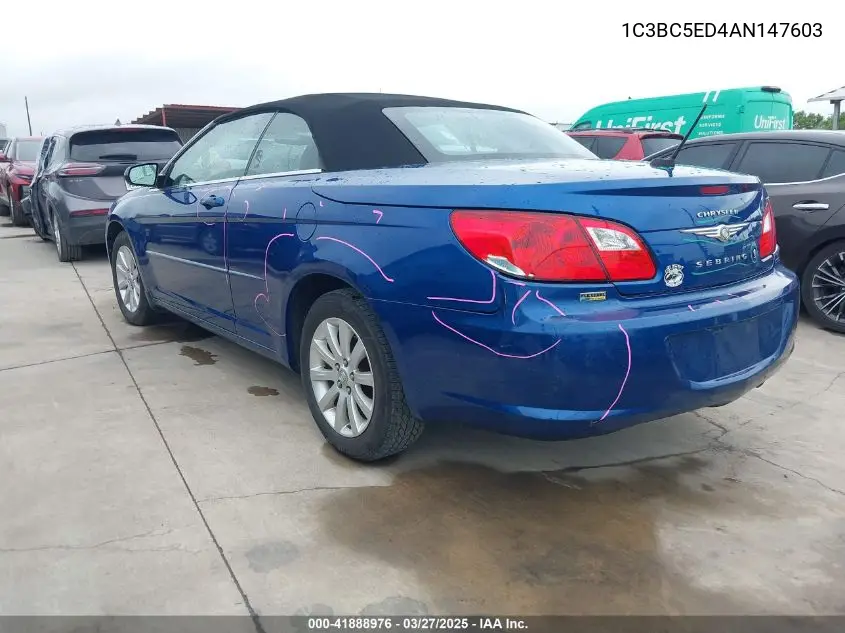 2010 Chrysler Sebring Touring VIN: 1C3BC5ED4AN147603 Lot: 41888976