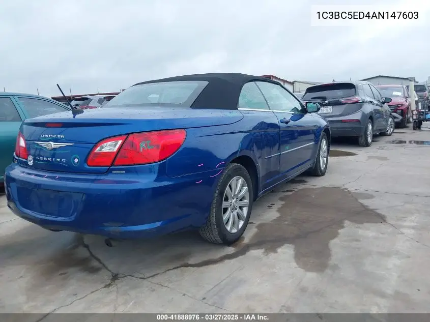 2010 Chrysler Sebring Touring VIN: 1C3BC5ED4AN147603 Lot: 41888976