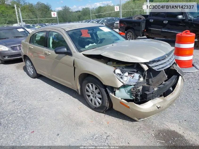 2010 Chrysler Sebring Touring VIN: 1C3CC4FB1AN142337 Lot: 42199569