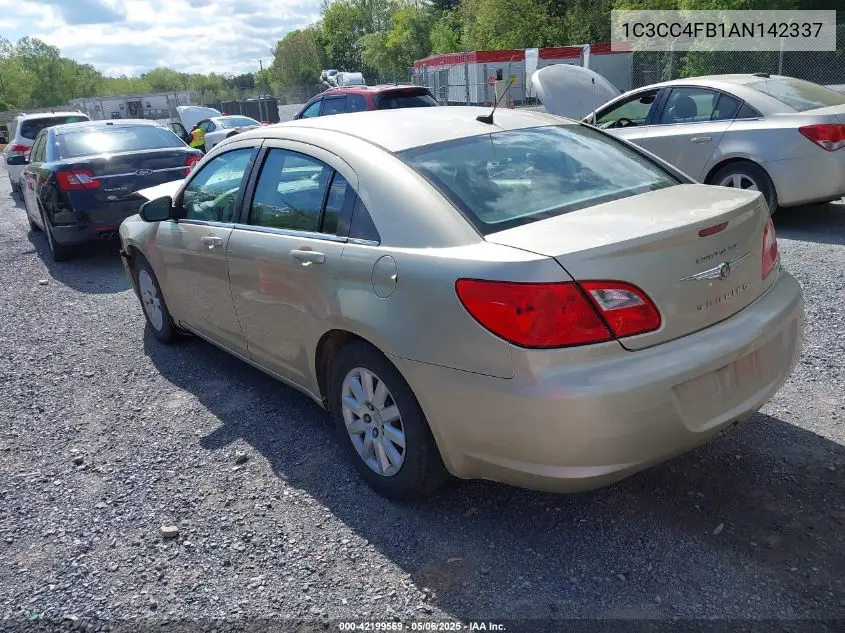 2010 Chrysler Sebring Touring VIN: 1C3CC4FB1AN142337 Lot: 42199569
