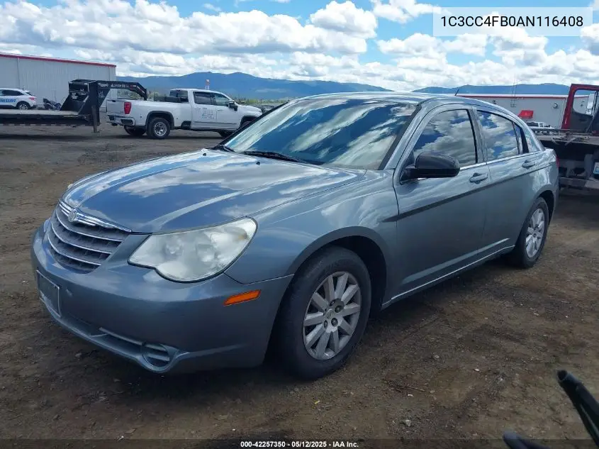 2010 Chrysler Sebring Touring VIN: 1C3CC4FB0AN116408 Lot: 42257350