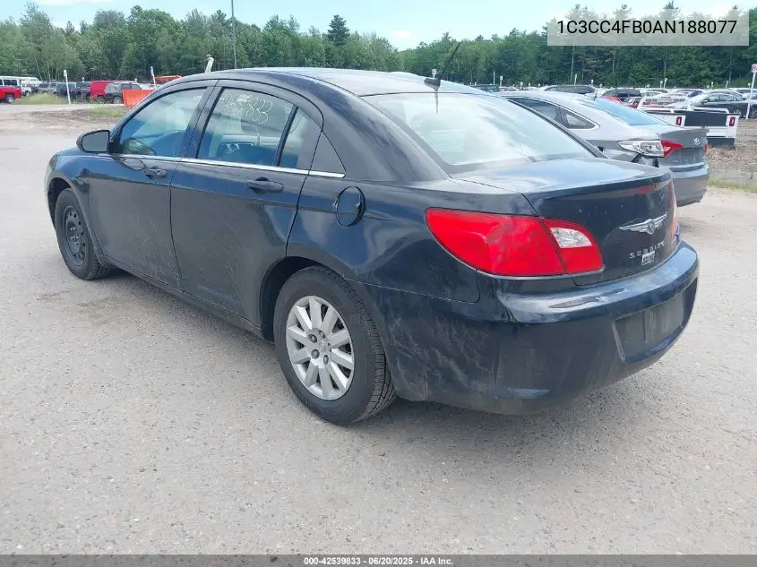 2010 Chrysler Sebring Touring VIN: 1C3CC4FB0AN188077 Lot: 42539833