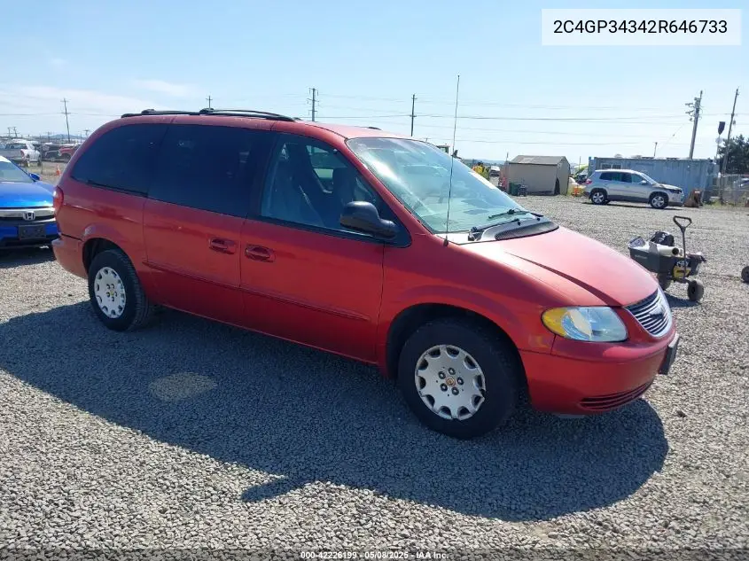 2002 Chrysler Town & Country El VIN: 2C4GP34342R646733 Lot: 42226199