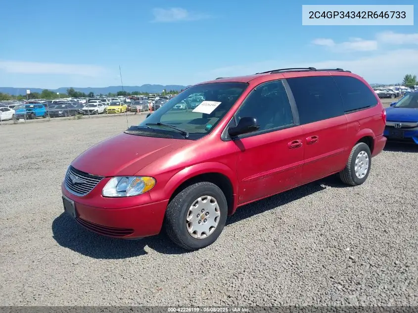 2002 Chrysler Town & Country El VIN: 2C4GP34342R646733 Lot: 42226199