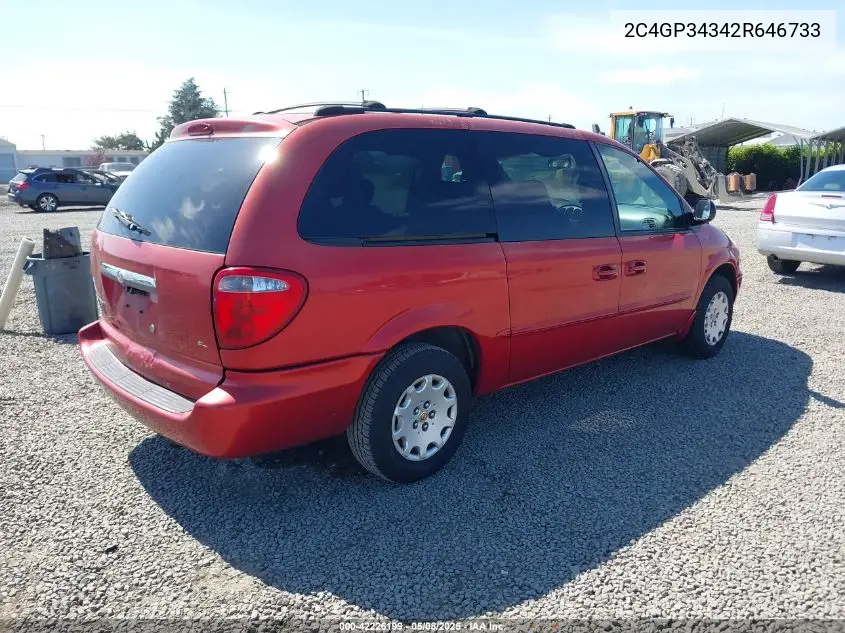 2002 Chrysler Town & Country El VIN: 2C4GP34342R646733 Lot: 42226199