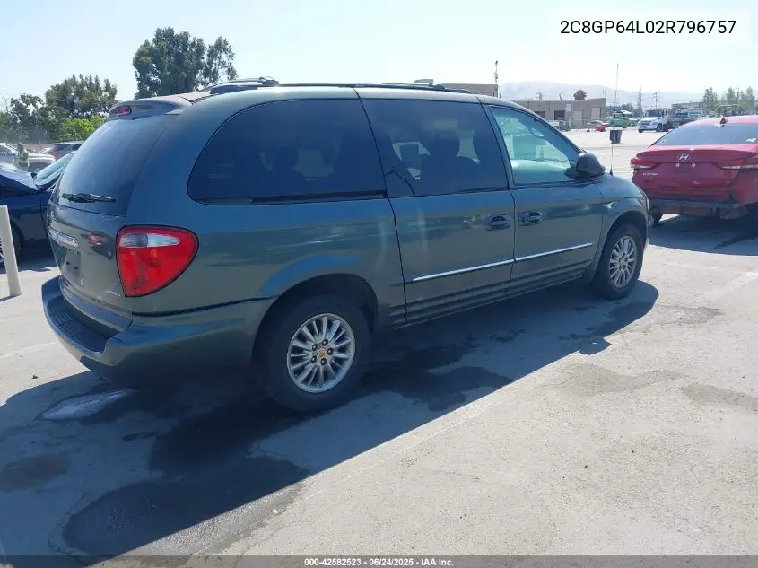 2002 Chrysler Town & Country Limited VIN: 2C8GP64L02R796757 Lot: 42582523