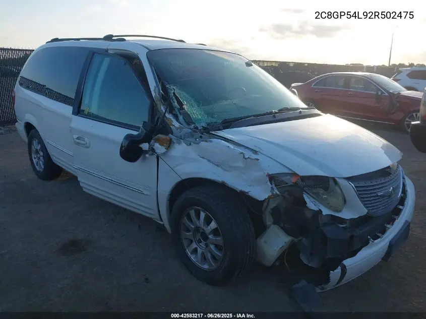 2002 Chrysler Town & Country Lxi VIN: 2C8GP54L92R502475 Lot: 42583217