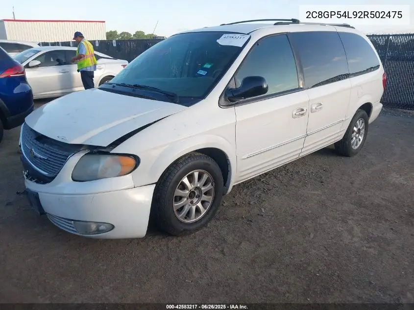 2002 Chrysler Town & Country Lxi VIN: 2C8GP54L92R502475 Lot: 42583217