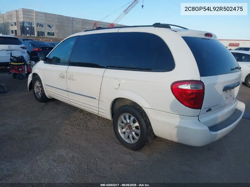 2002 Chrysler Town & Country Lxi VIN: 2C8GP54L92R502475 Lot: 42583217