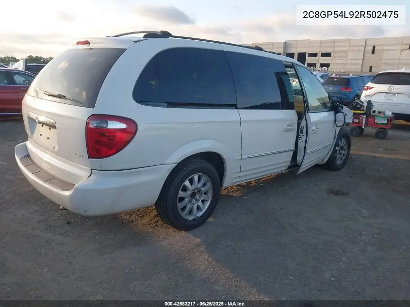 2002 Chrysler Town & Country Lxi VIN: 2C8GP54L92R502475 Lot: 42583217