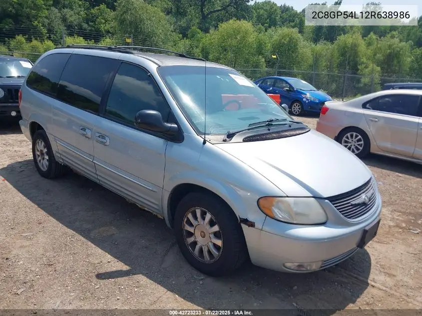 2002 Chrysler Town & Country Lxi VIN: 2C8GP54L12R638986 Lot: 42723233