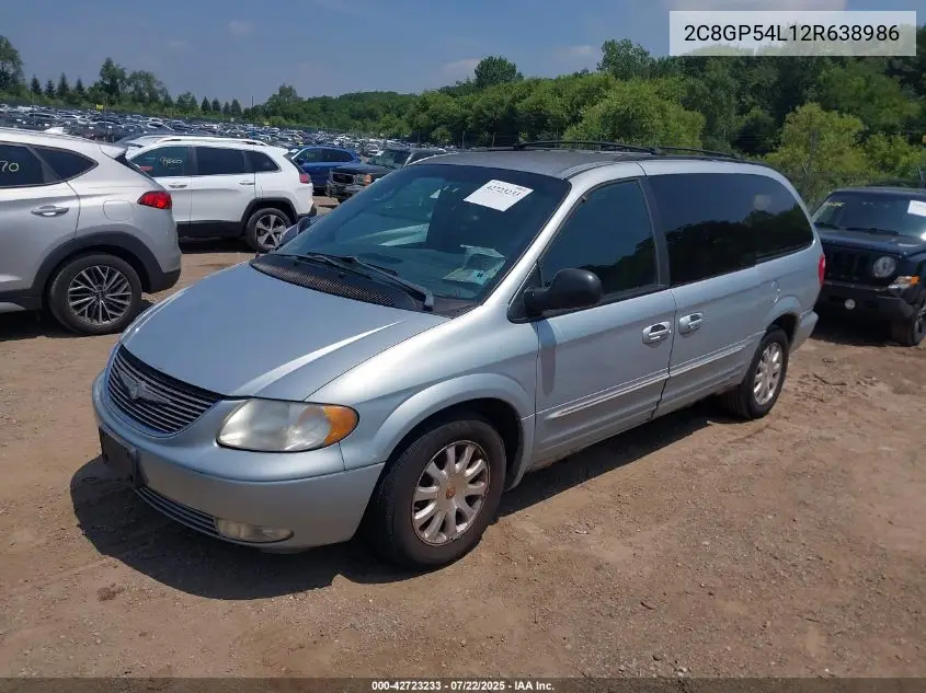 2002 Chrysler Town & Country Lxi VIN: 2C8GP54L12R638986 Lot: 42723233