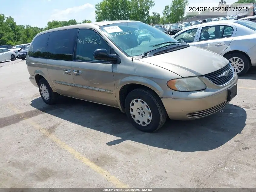 2003 Chrysler Town & Country Lx VIN: 2C4GP44R23R375215 Lot: 42172062