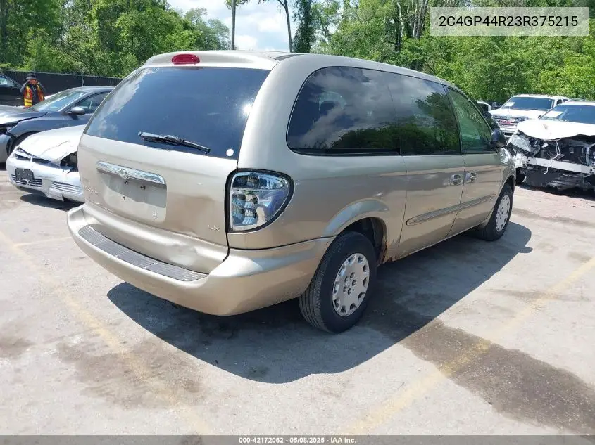 2003 Chrysler Town & Country Lx VIN: 2C4GP44R23R375215 Lot: 42172062