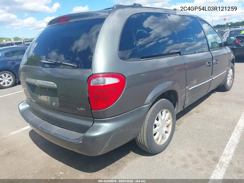 2003 Chrysler Town & Country Lxi VIN: 2C4GP54L03R121259 Lot: 42205916