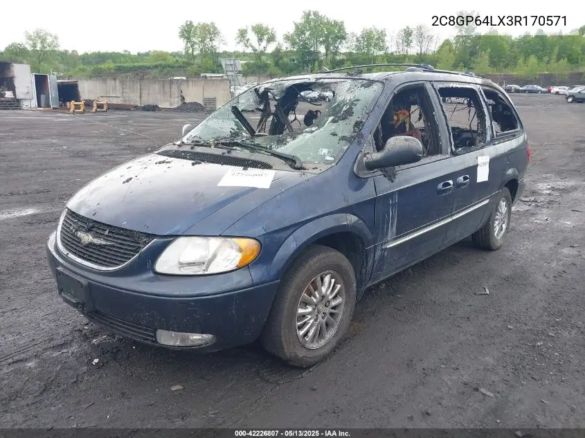2003 Chrysler Town & Country Limited VIN: 2C8GP64LX3R170571 Lot: 42226807