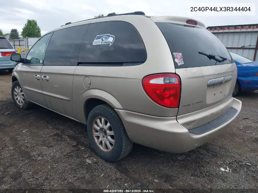 2003 Chrysler Town & Country Lx VIN: 2C4GP44LX3R344404 Lot: 42257392