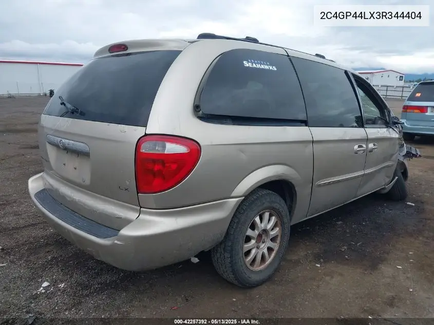 2003 Chrysler Town & Country Lx VIN: 2C4GP44LX3R344404 Lot: 42257392