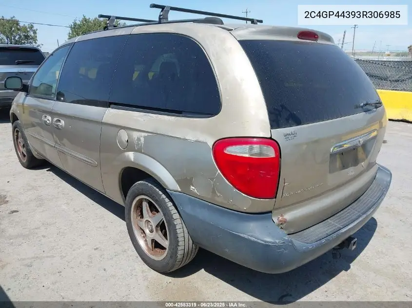 2003 Chrysler Town & Country Lx VIN: 2C4GP44393R306985 Lot: 42583319