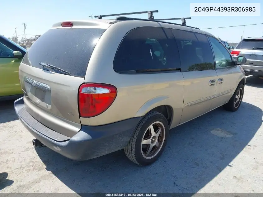 2003 Chrysler Town & Country Lx VIN: 2C4GP44393R306985 Lot: 42583319